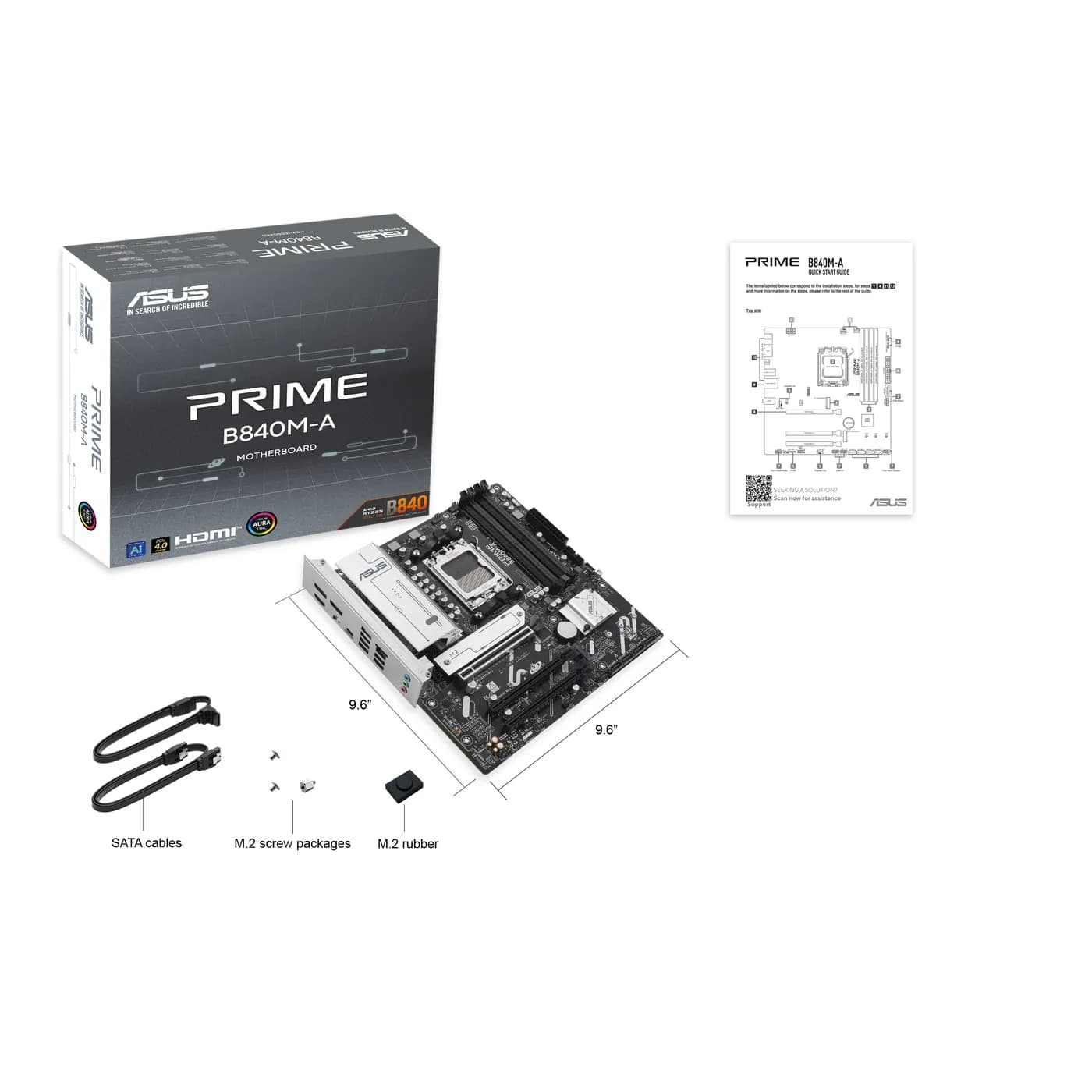 ASUS PRIME B840M-A placa base AMD B840 Enchufe AM5 Micro ATX 4