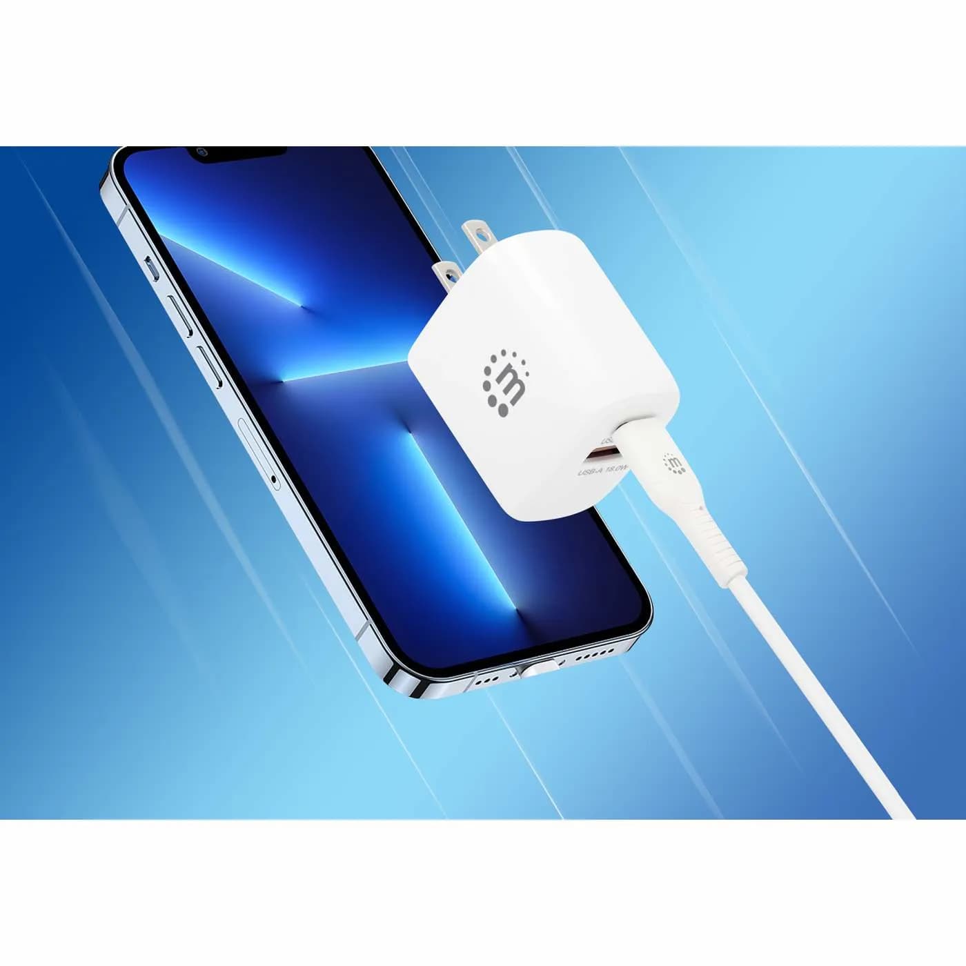 Manhattan 406291 adaptador e inversor de corriente Interior 20 W Blanc 8