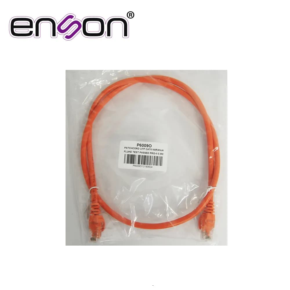 PATCHCORD UTP ENSON P6009O CAT6 90CM NARANJA SERIE EPRO 100-II 100 POR 3