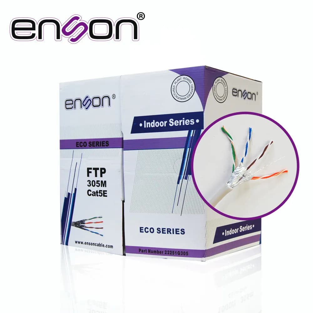 CABLE FTP CAT5E ENSON MODELO FTP 22251G305 SERIE ECO BLINDADO CALIBE 2 4