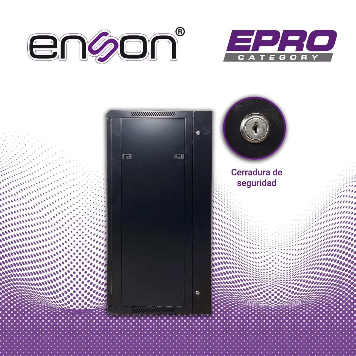 GABINETE DE PISO/PARED ENSON ENS-RKGU22PRO 22U PUERTA FRONTAL DE CRIST 7