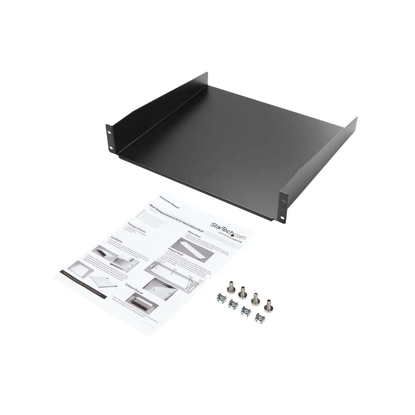 StarTech.com Estante 2U Bandeja Estándar para Gabinete Rack Universal  6