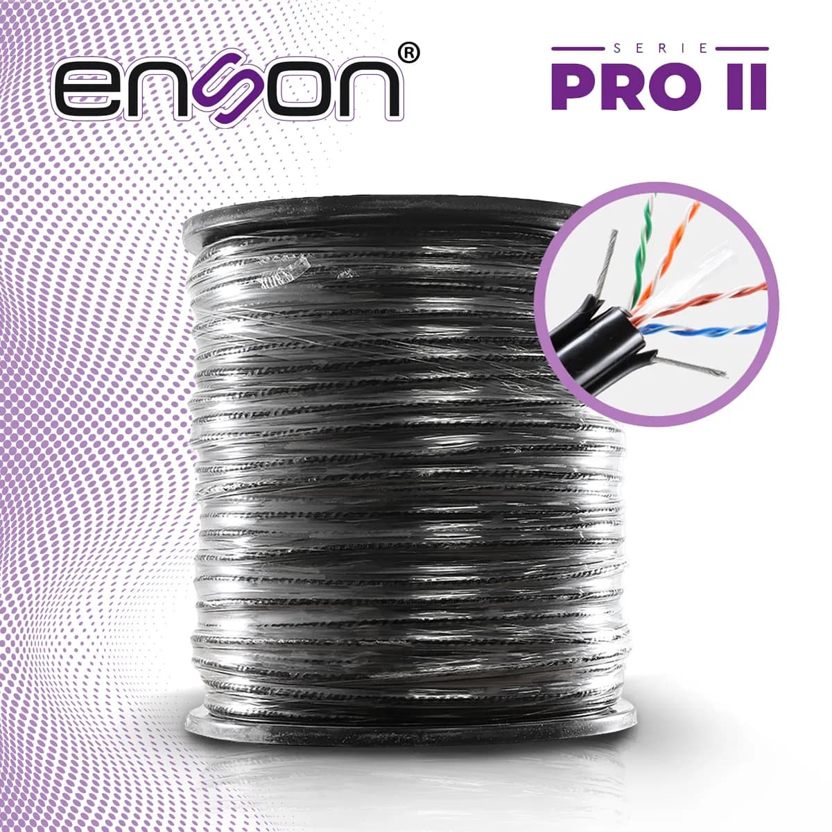 CABLE UTP PARA ELEVADOR CAT6 ENSON 43352B3055 SERIE PRO-II CALIBE 23 A 7