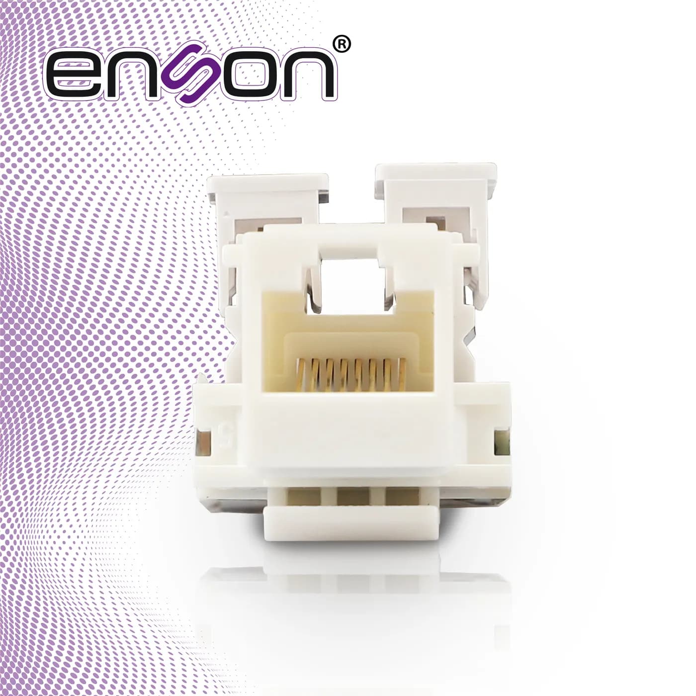 CONECTOR JACK ENSON ENS-JC6WH CAT6 COLOR BLANCO A 90 GRADOS PONCHADO C 7