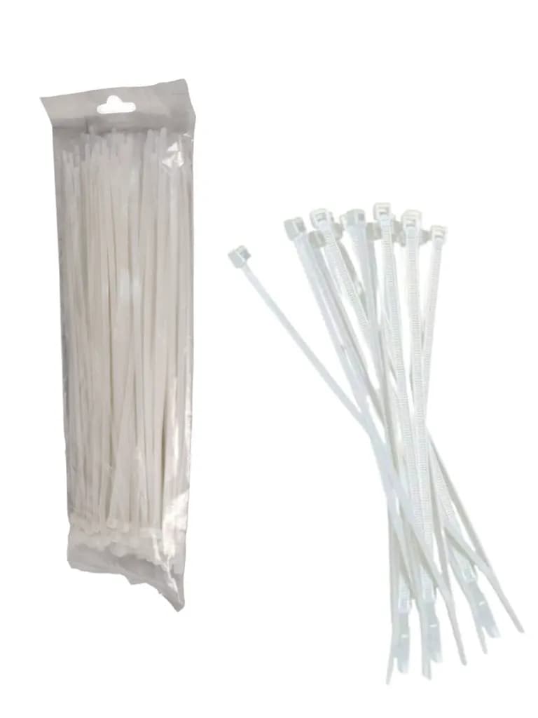 SBE TECH CN48X450 - Cincho sujetacable 4.8x450 mm color blanco, bolsa  2