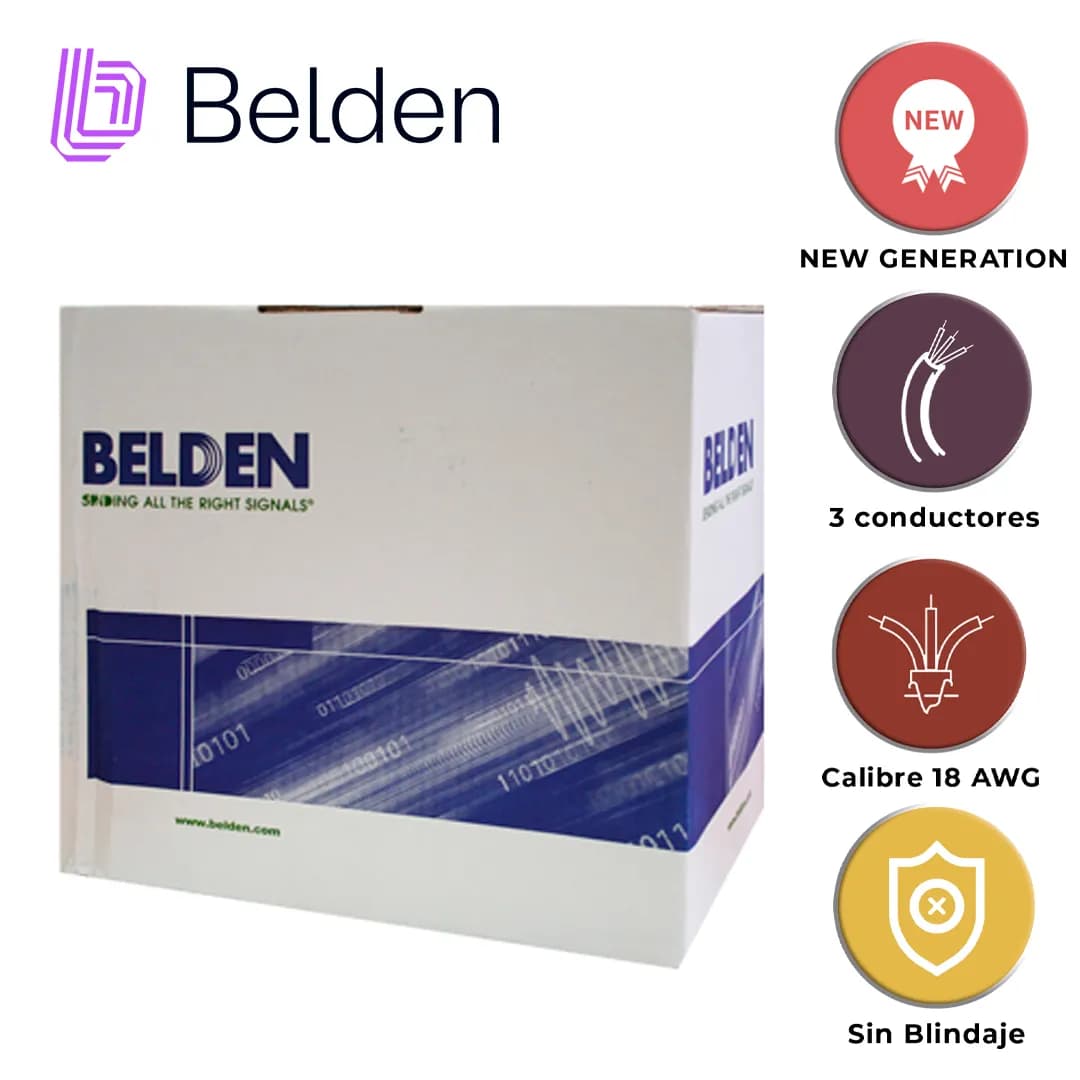 CABLE DE SEGURIDAD Y SONIDO BELDEN 5301UE 008U1000 / INTERIOR / GRIS / 2