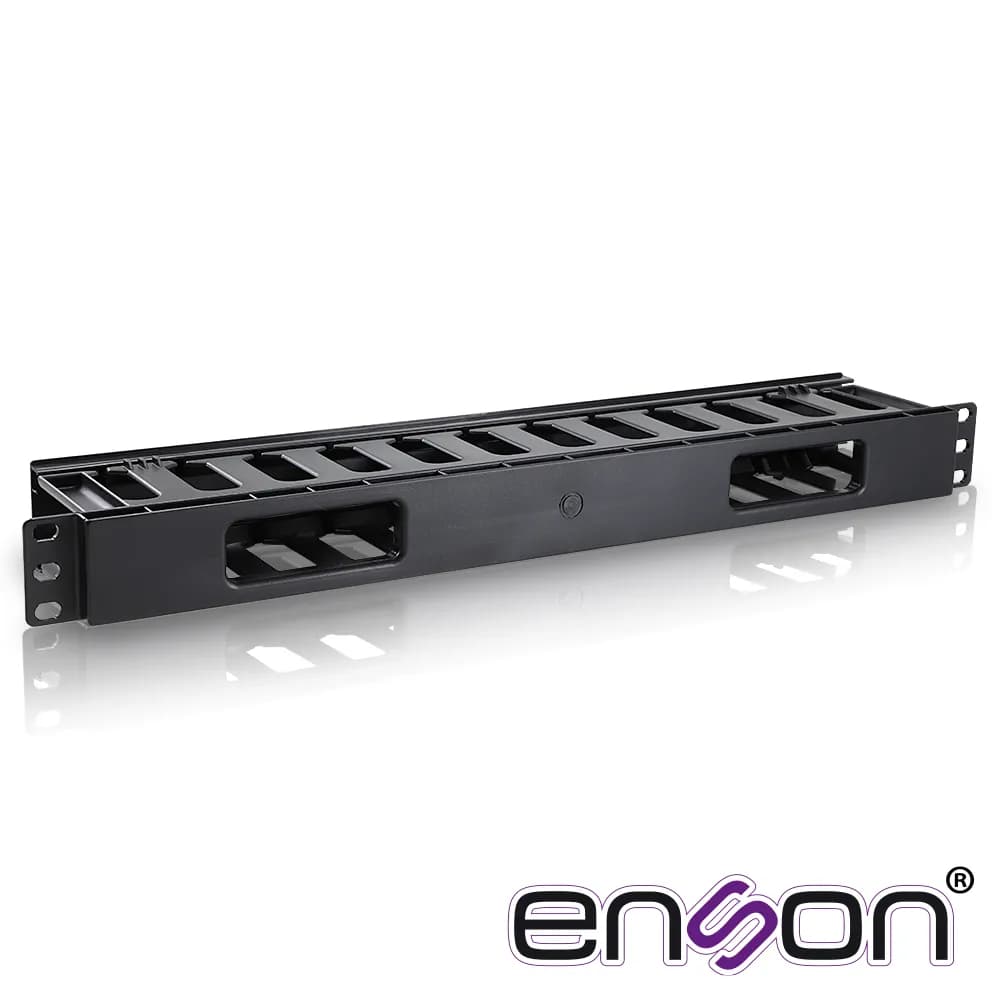 ORGANIZADOR HORIZONTAL FRONTAL PARA RACK ENSON ENS-CM14 1UR CON PEINES 3