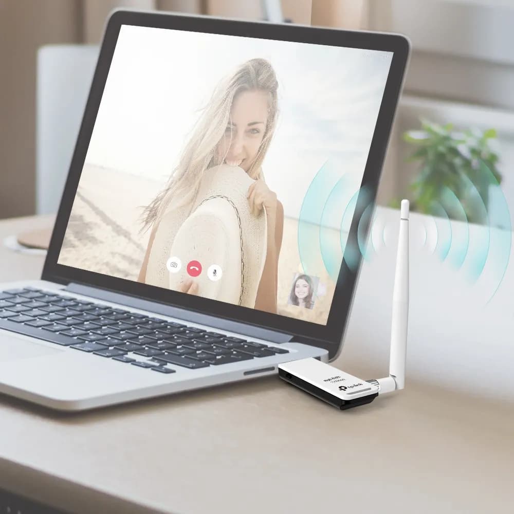 Adaptador USB Wi-Fi / 150 Mbps / 2.4 GHz / Antena Desmontable 4 dBi /  6