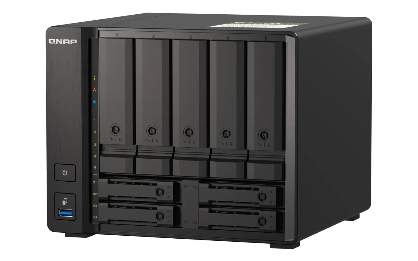 QNAP TS-H973AX NAS Tower Ryzen Embedded V1500B 8 GB DDR4 0 TB QuTS her 3