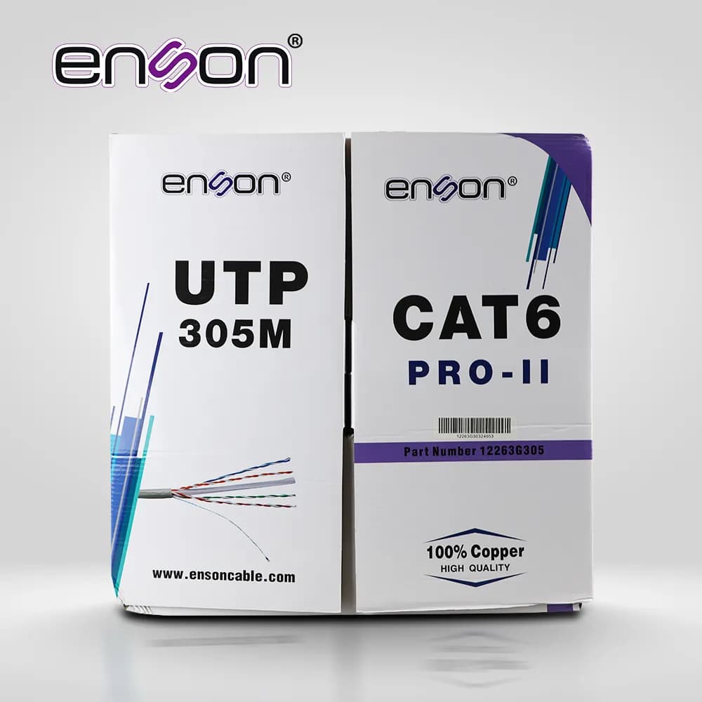 CABLE UTP CAT6 ENSON 12263G305 SERIE PRO-II CALIBE 23 AWG 100% COBRE D 4