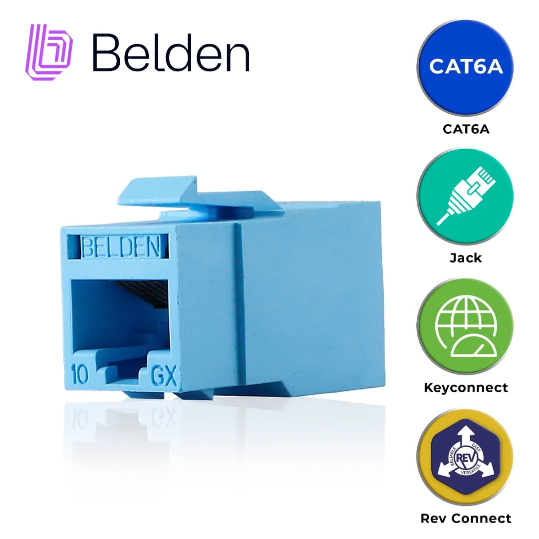 CONECTOR MODULAR JACK RJ45 CAT6A BELDEN RVAMJKUTB-S1 / REVCONNECT / IN 5