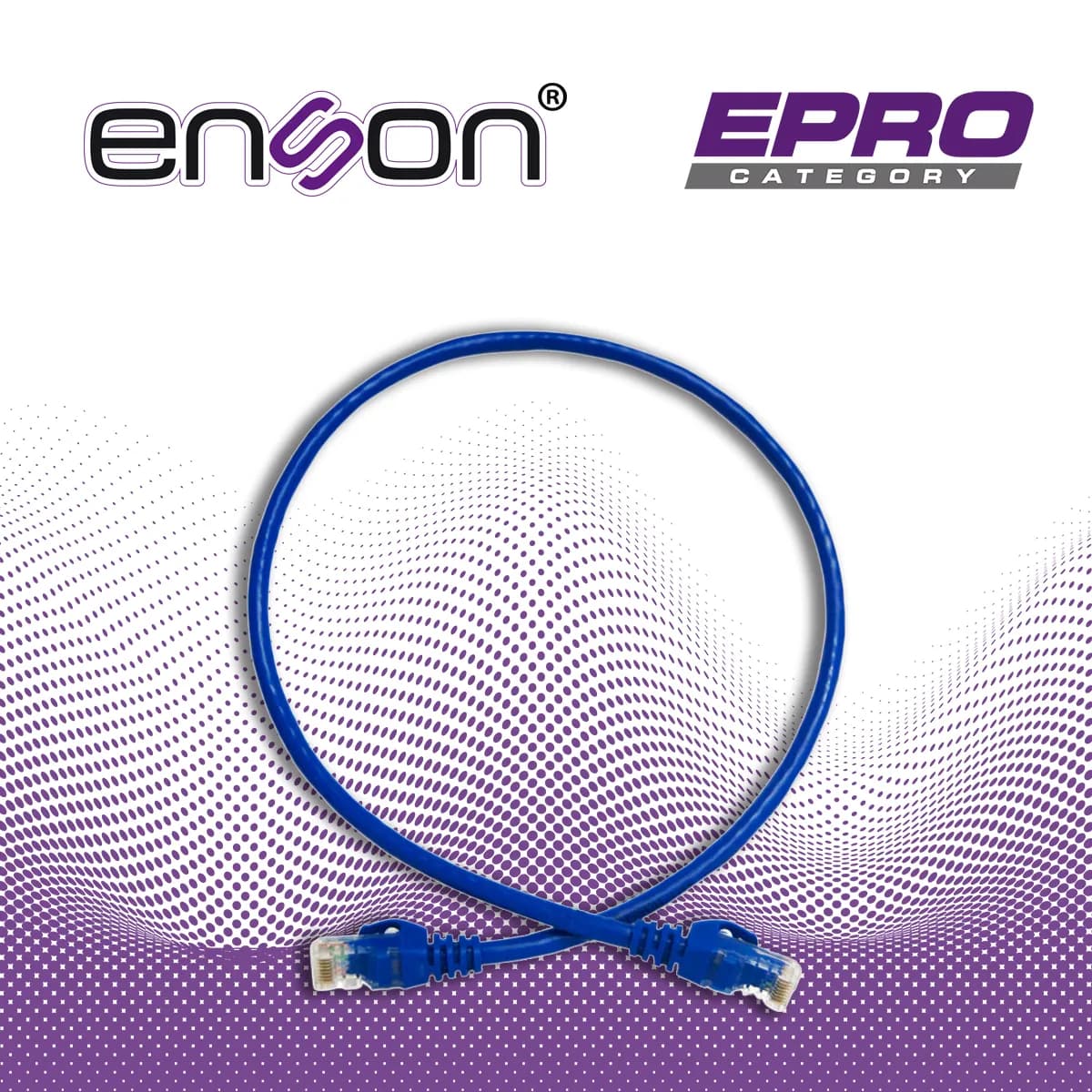 PATCHCORD UTP ENSON P6006L CAT6 60CM AZUL SERIE EPRO 100-II 100 POR CI 4