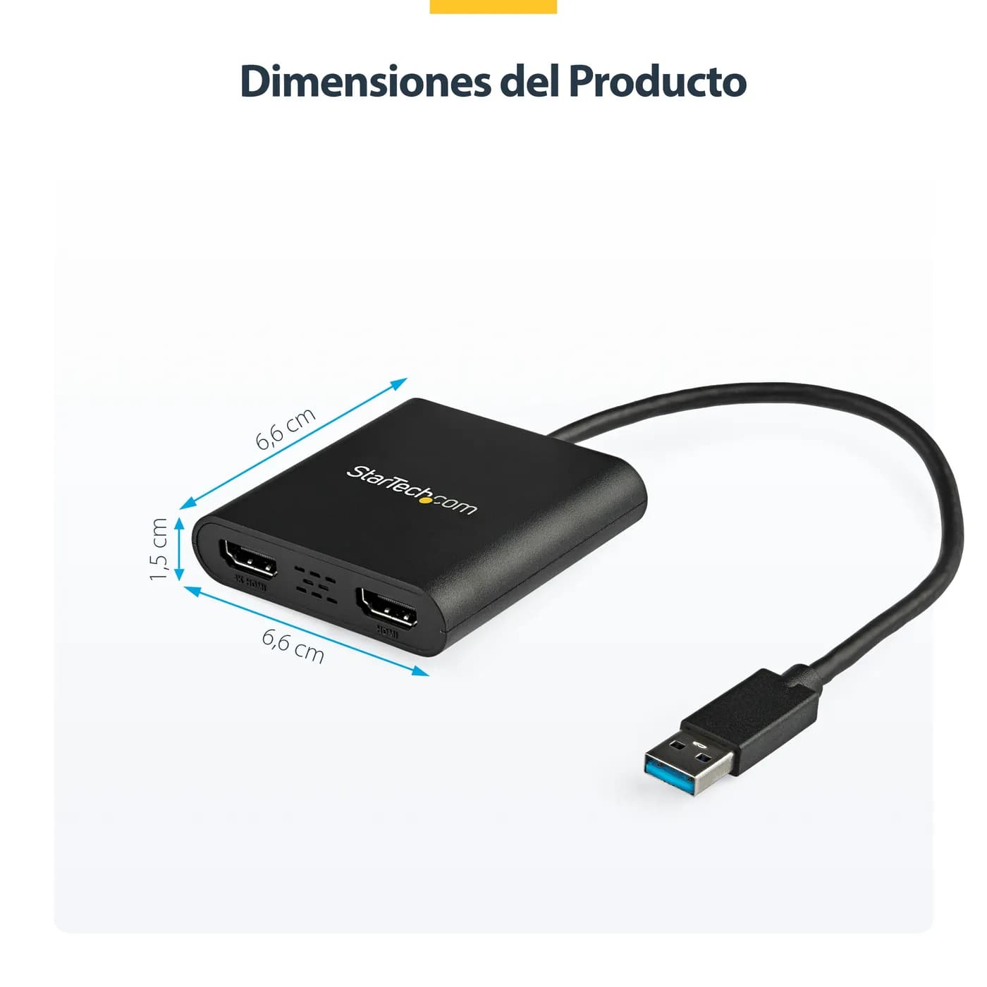 StarTech.com Adaptador USB 3.0 a 2 Puertos HDMI 4K 30Hz 9