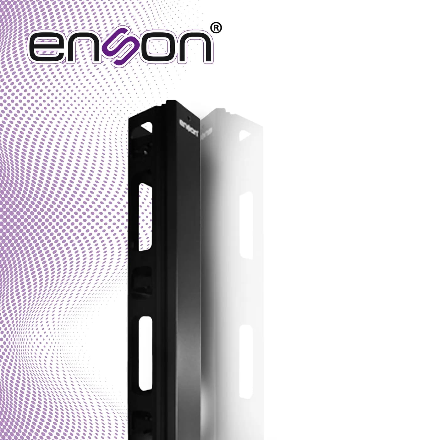 ORGANIZADOR VERTICAL ENSON ENS-VM42 PARA RACK DE 42UR CON VENTANAS DE  6