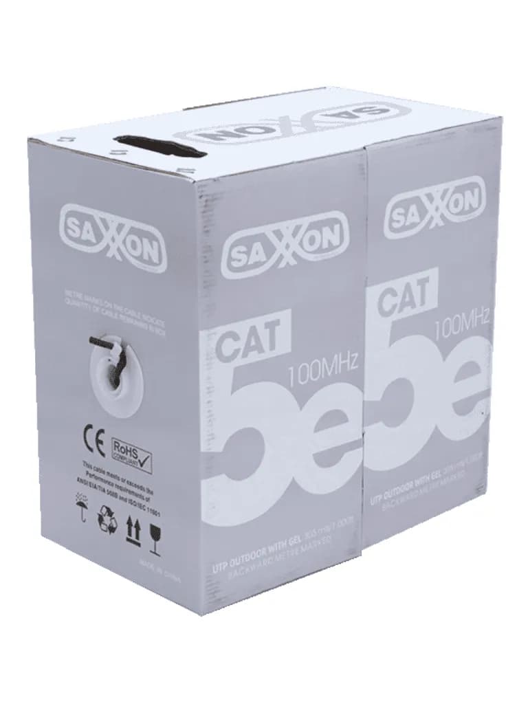SAXXON OUTPCAT5EGCOPEXT - Bobina de Cable UTP Cat5e 100% Cobre con Gel 4