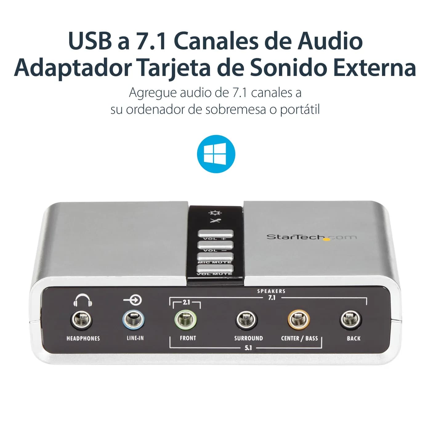 StarTech.com Tarjeta de Sonido 7.1 USB Externa Adaptador Conversor pue 11