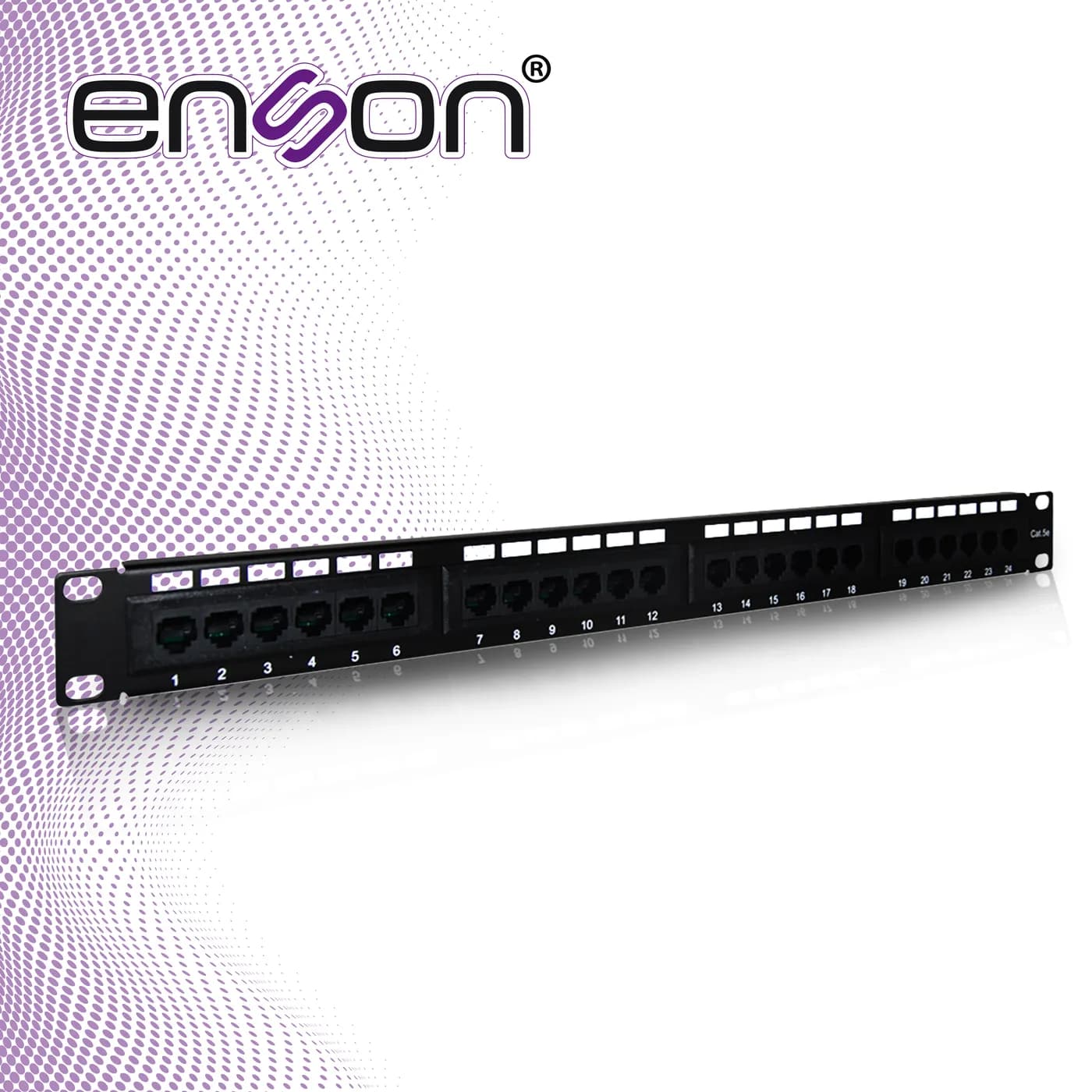 PATCH PANEL ENSON ENS-PA24P5E 1UR PRECARGADO CAT5E 24 PUERTOS MONTAJE  6