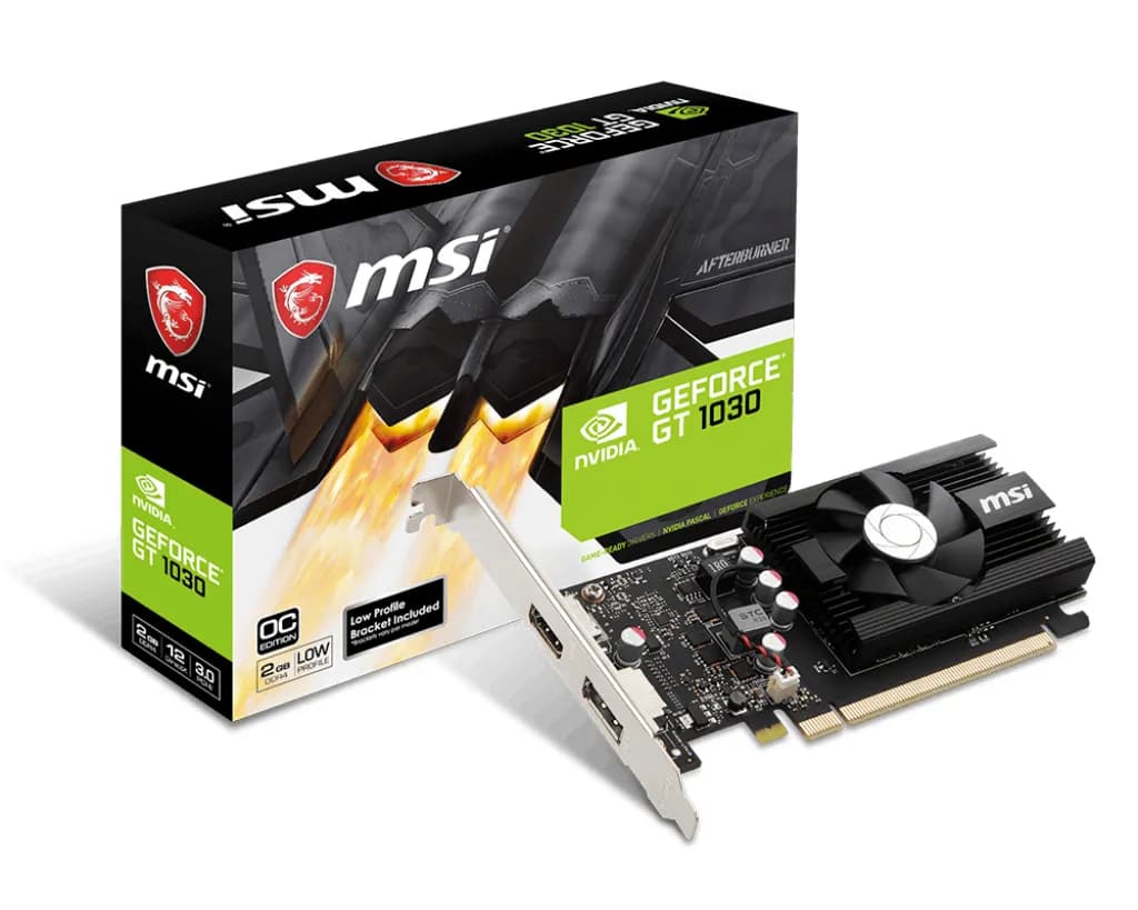 MSI GT 1030 2GD4 LP OC tarjeta gráfica NVIDIA GeForce GT 1030 2 GB GDD 5