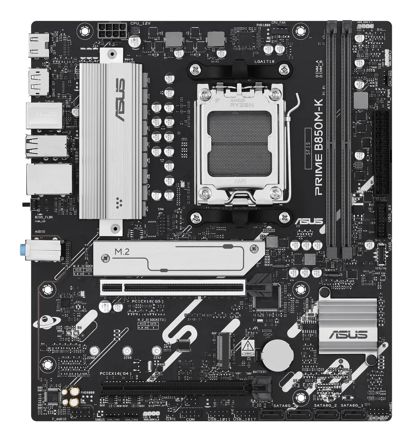 TARJETA MADRE ASUS PRIME B850M-K MATX/2XDDR5/1XHDMI/1xDP/AM5 3