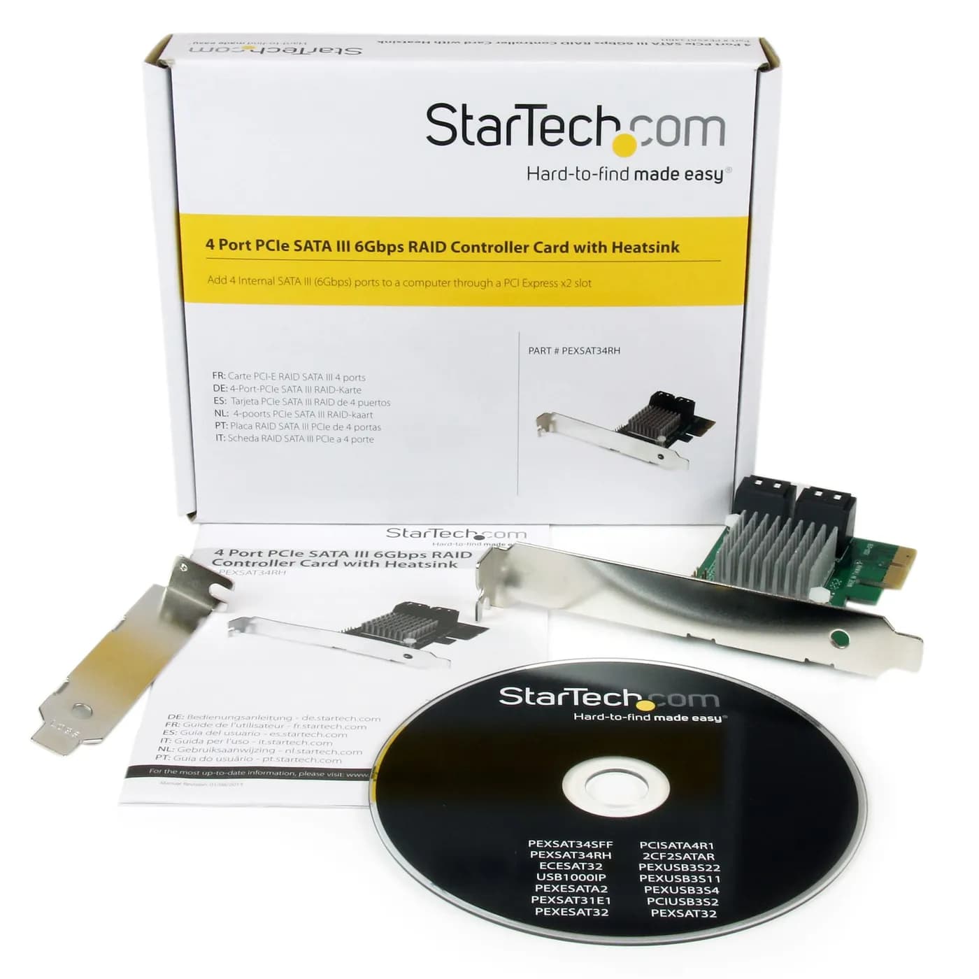 StarTech.com Tarjeta Controladora PCI Express 2.0 de 4 Puertos SATA II 5