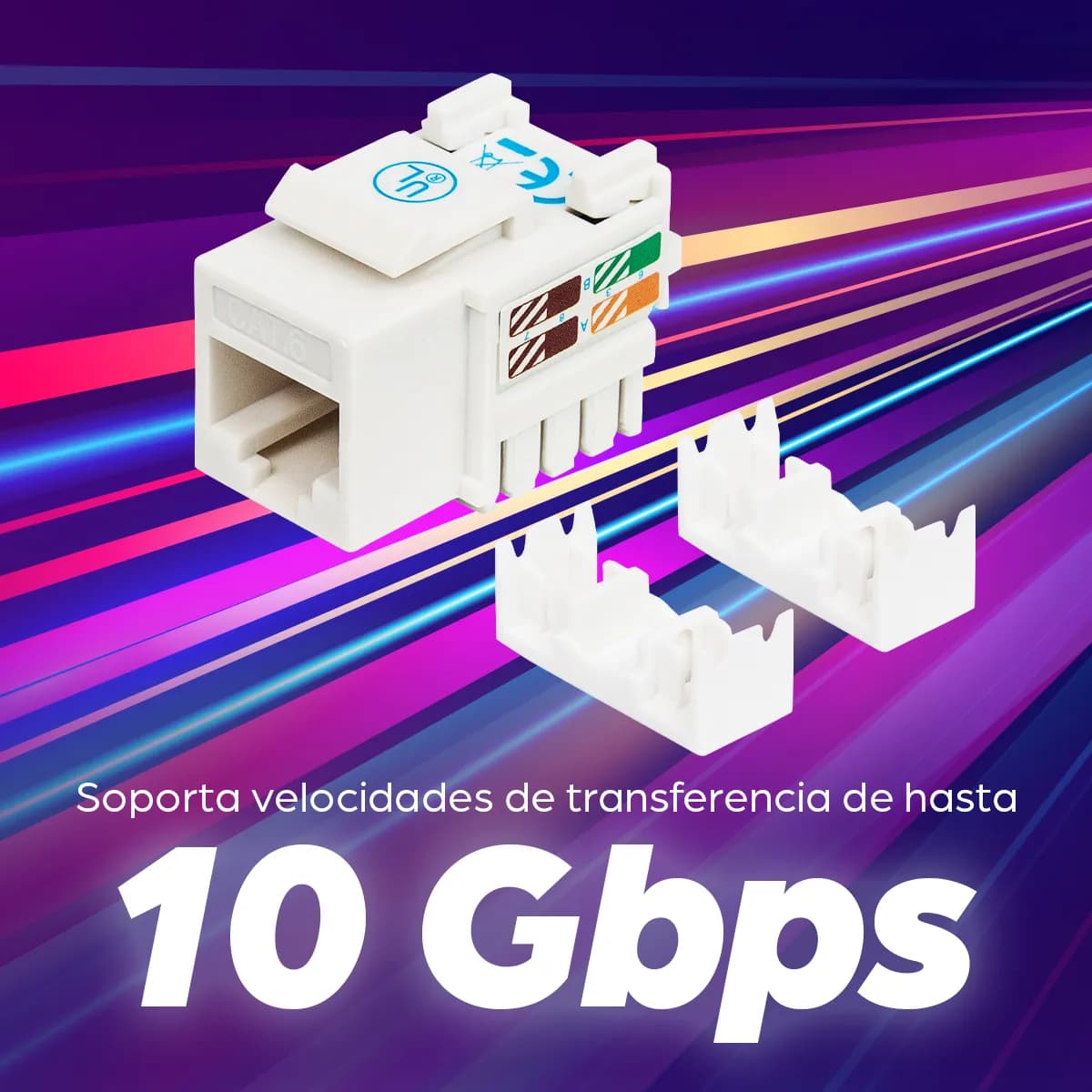 Intellinet JACK RJ45 CAT6 KEYSTONE DE IMPACTO BLANCO 4
