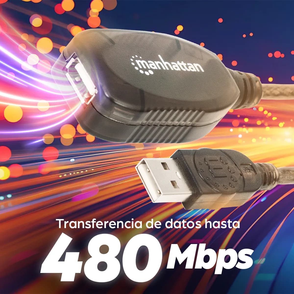 Manhattan Cable de Extensión Activa USB de Alta Velocidad 6