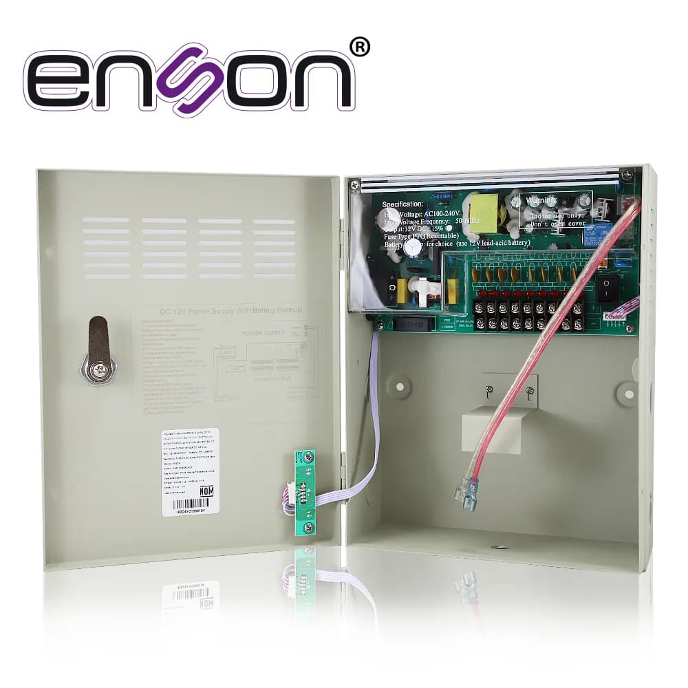 FUENTE DE PODER TIPO CAJA ENSON PSB-1209BACKUP 12VDC 5A 9 CANALES DE 0 2