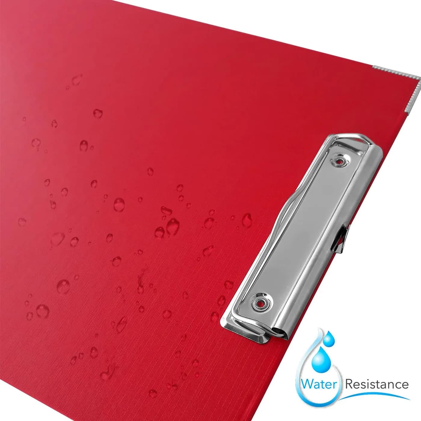 TECHMAKRO TABLA DE CARTON FORRADA DE PVC ROJA CON CLIP pais de origen  5