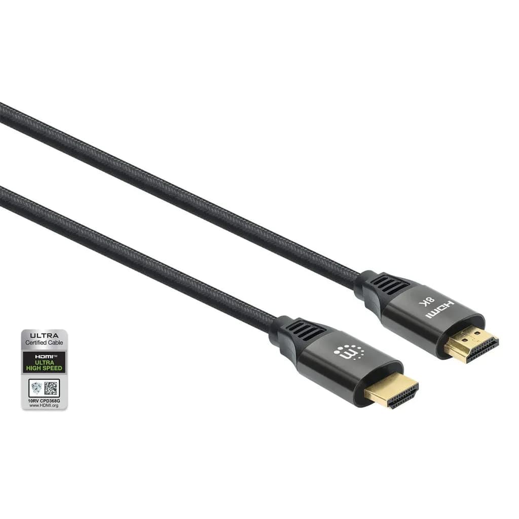 Manhattan Cable HDMI Certificado de Ultra Alta Velocidad, 8K a 60 Hz o 2