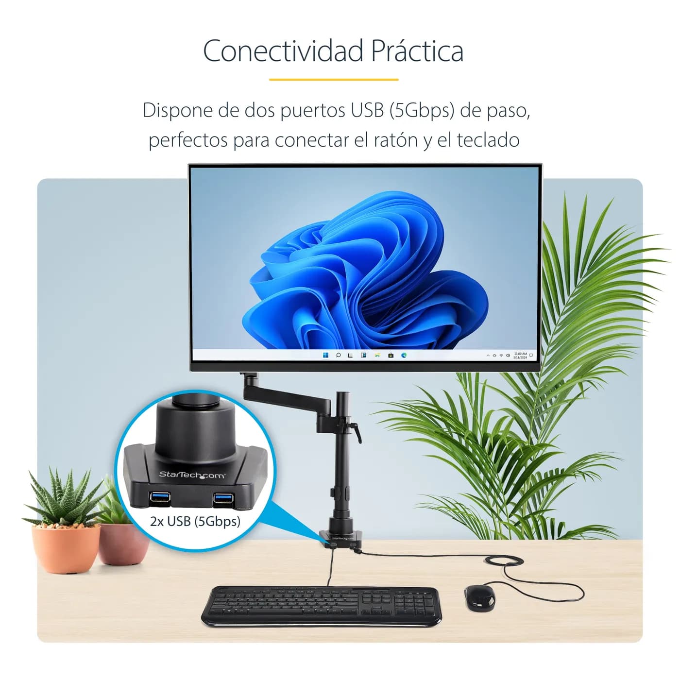 StarTech.com Soporte de Escritorio con Brazo Articulado para Monitor - 12