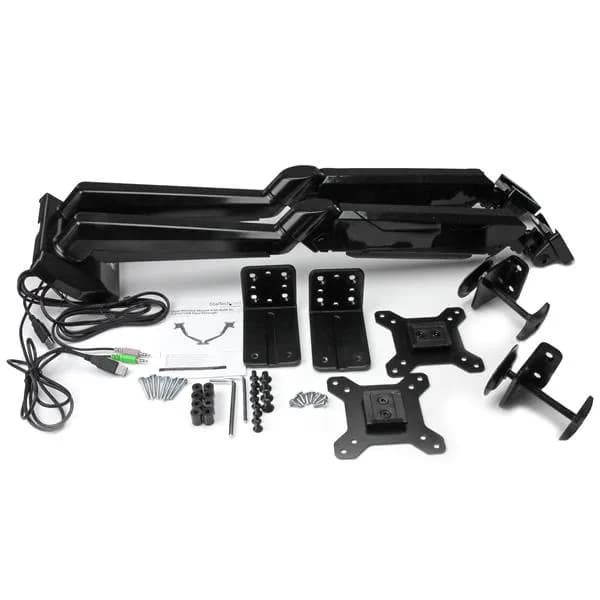 StarTech.com Base para Dos Monitores con Hub USB de 2 Puertos y Pass-T 8