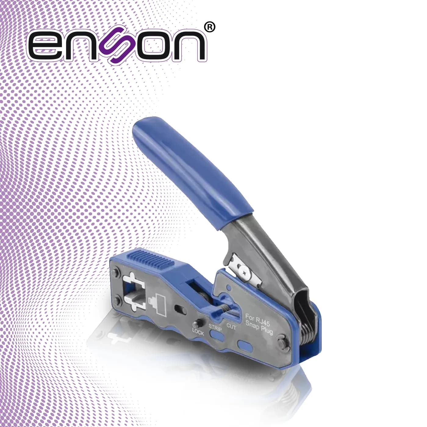 PINZA ENSON ENS-PASSTHR PARA CORTE Y FACIL TERMINADO DE PLUGS RJ45 PAS 4