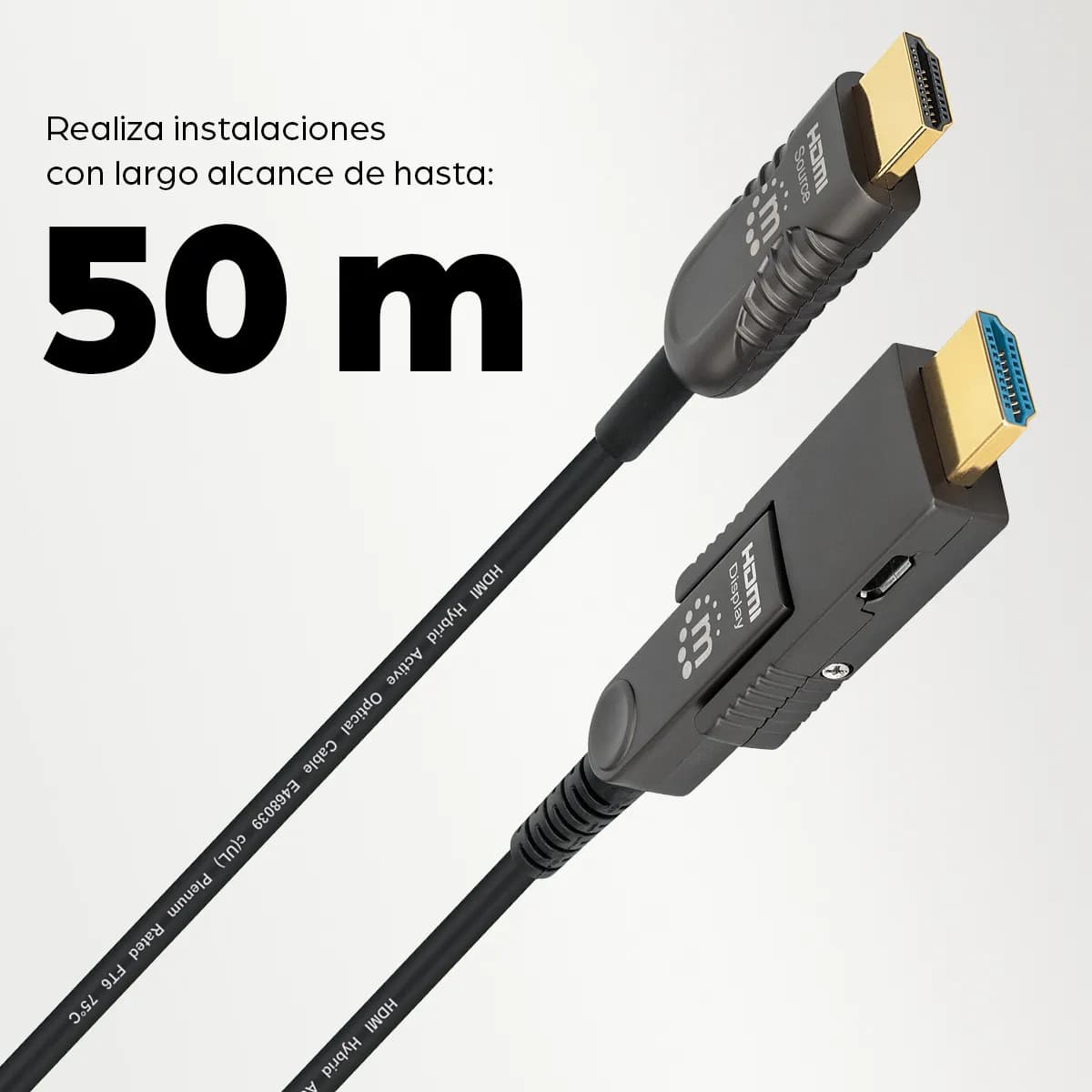 Manhattan 355698 cable HDMI 50 m HDMI Tipo A (Estándar) HDMI Tipo D (M 11
