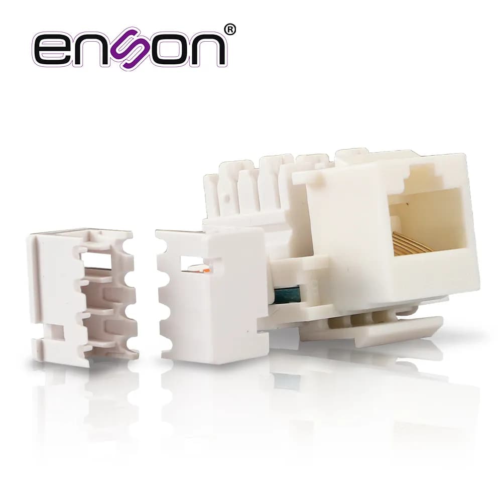 CONECTOR JACK ENSON ENS-JC6WH CAT6 COLOR BLANCO A 90 GRADOS PONCHADO C 4