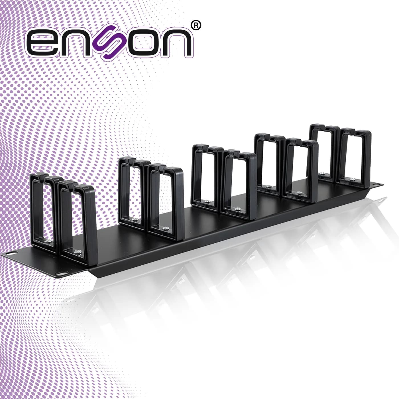 ORGANIZADOR HORIZONTAL FRONTAL PARA RACK ENSON ENS-CMR24 2UR CON PEINE 4