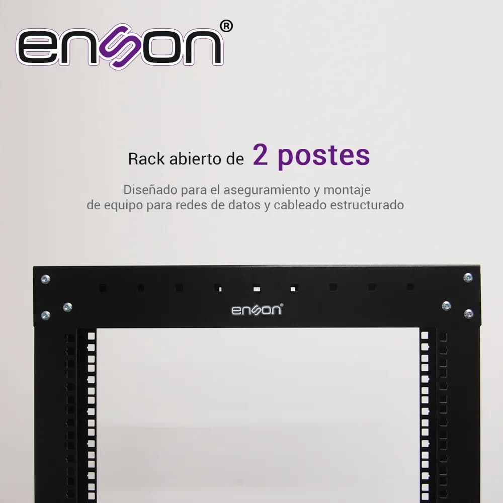 RACK VERTICAL ENSON ENS-RACK244 DE 42UR DOS POSTES EMPOTRABLE IDEAL PA 3