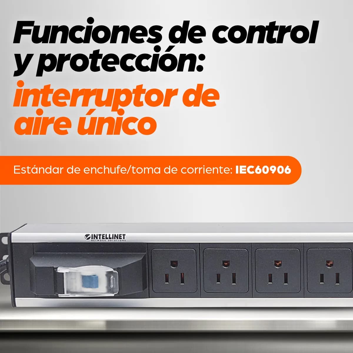Intellinet Barra multicontactos vertical con 12 salidas - Contactos ti 6