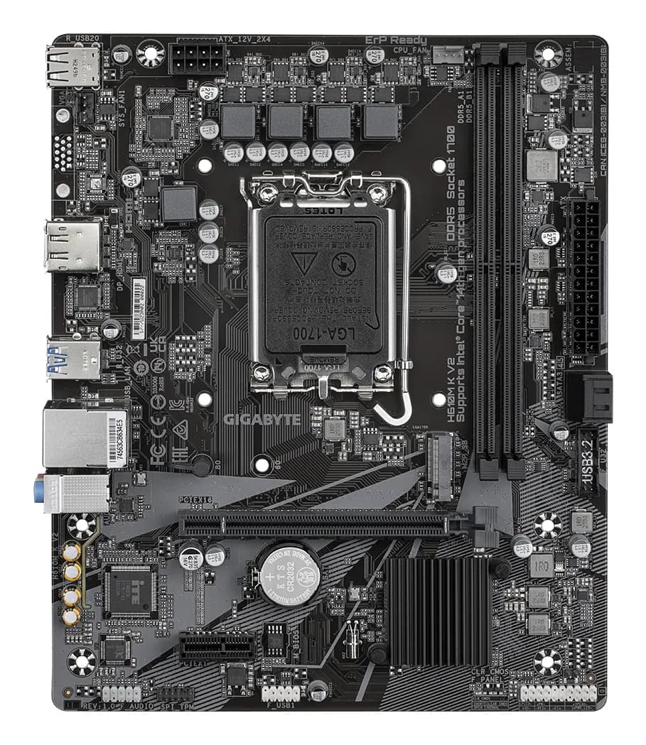 GIGABYTE H610M K V2 placa base Intel H610 LGA 1700 Micro ATX 2