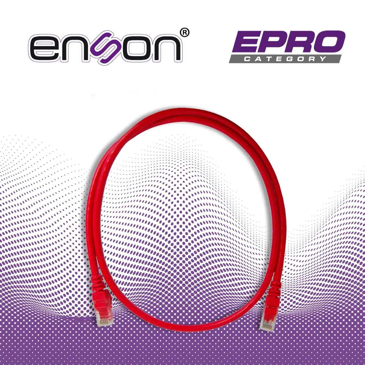PATCHCORD UTP ENSON P6009R CAT6 90CM ROJO SERIE EPRO 100-II 100 POR CI 4