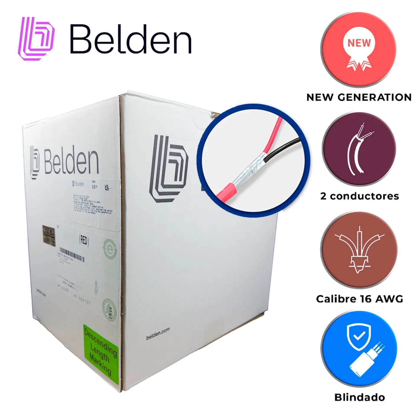 CABLE DE ALARMA CONTRA INCENDIOS BELDEN 5220FL 002A1000 / INTERIOR / R 6