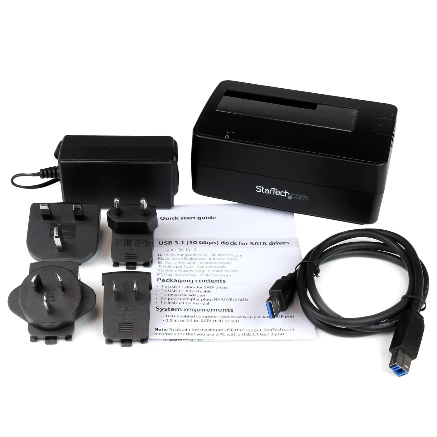 StarTech.com Docking Station USB 3.1 (10Gbps) a SATA III de 1 Bahía pa 4