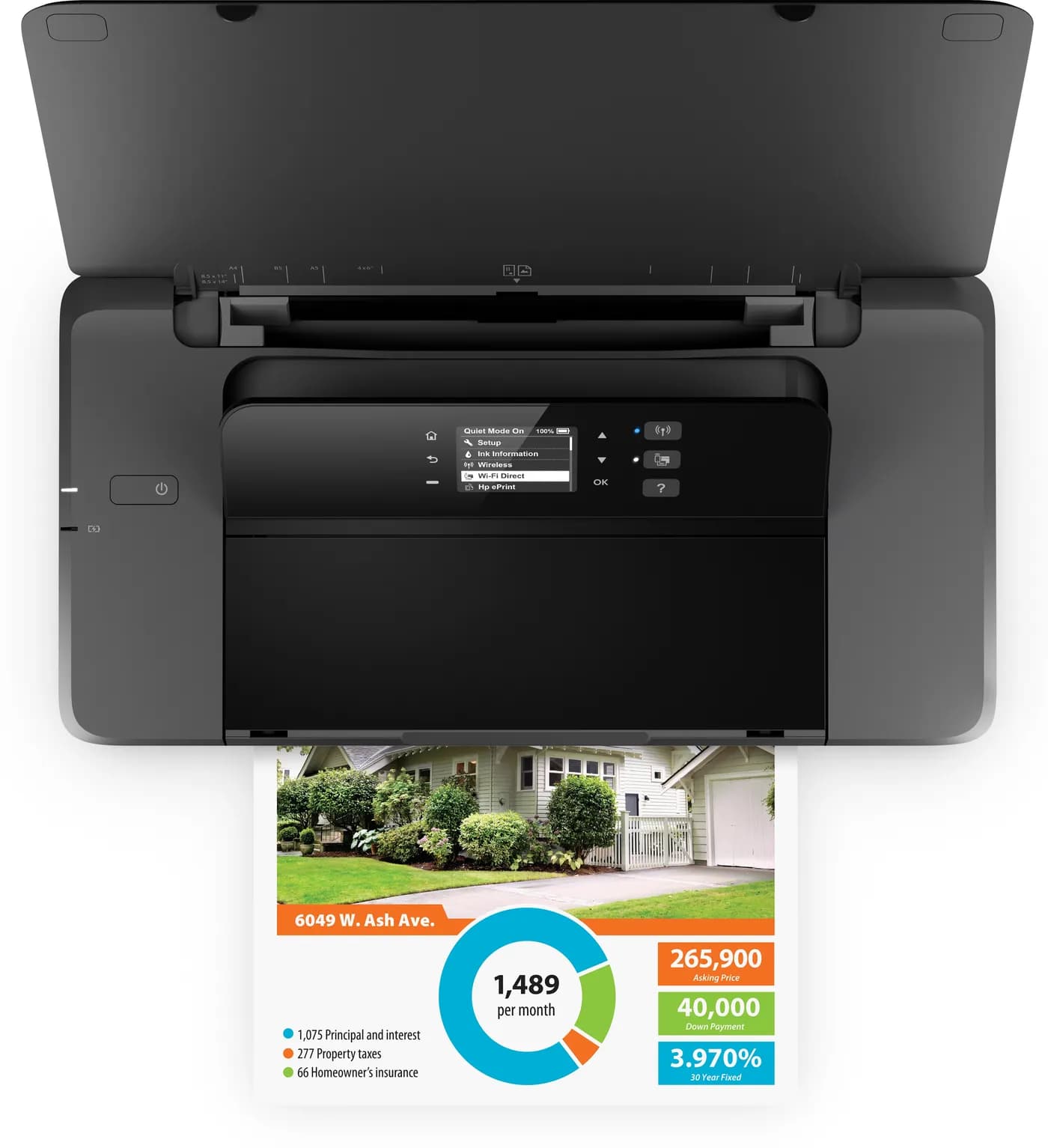 HP Officejet 200 Mobile Conexiones inalámbricas Color Impresora 5