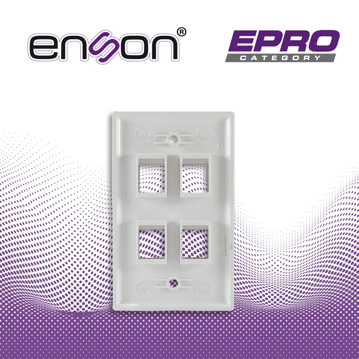 PLACA DE PARED (FACEPLATE) ENSON EPRO-FP40 COMPATIBLE CON JACK KEYSTON 7