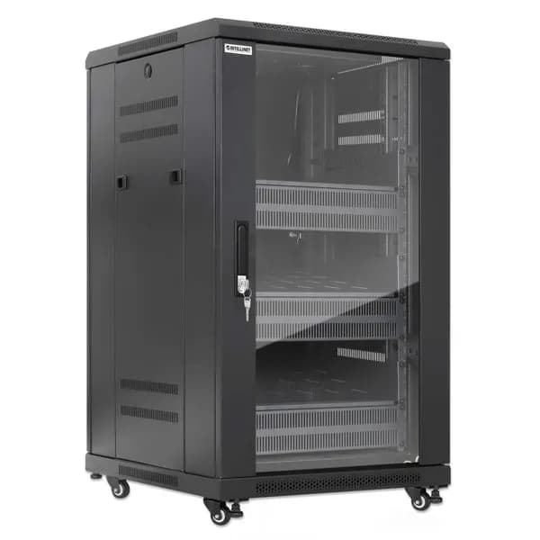 Intellinet Gabinete 19" Pro Line con extractores de aire, 18U, Frente  2