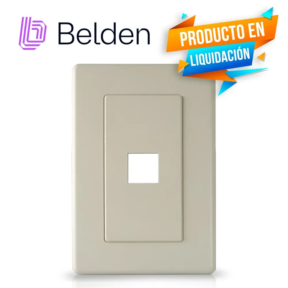 PLACA DE PARED A0405255 BELDEN 1 PUERTO MDVO COLOR GRIS 5