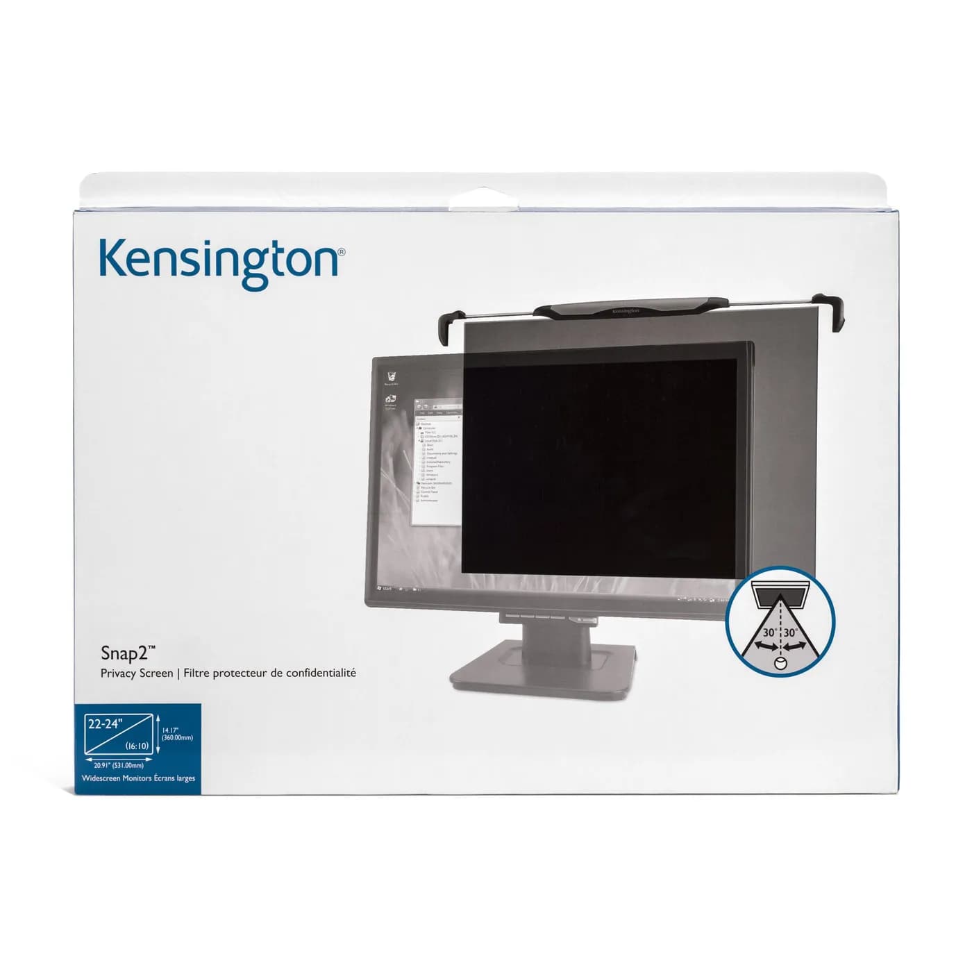 Kensington Filtro de privacidad FS240 Snap2™ para monitores panorámico 4