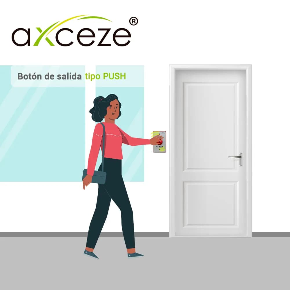 BOTON LIBERADOR  PUSH TIPO HONGO AXCEZE AX-B70R  EN ALUMINIO CUENTA CO 5