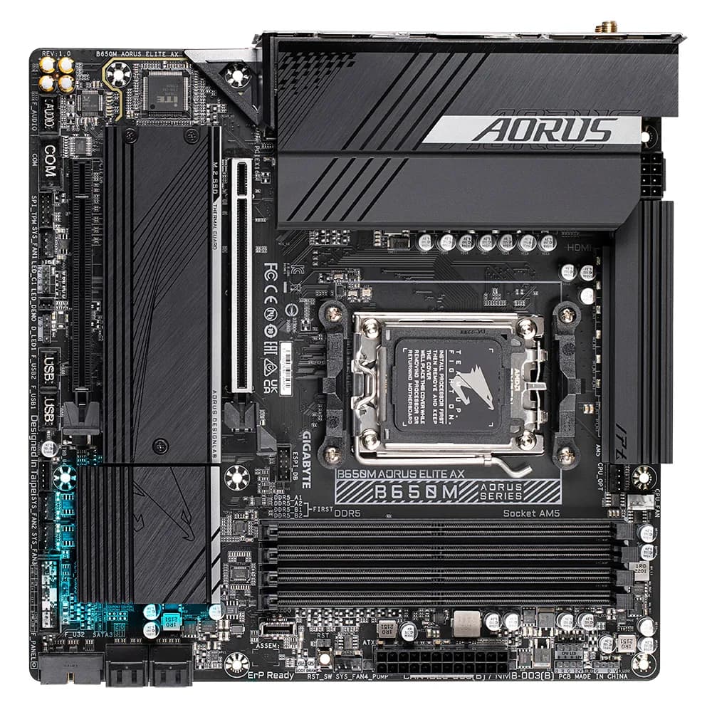 GIGABYTE B650M AORUS ELITE AX placa base AMD B650 Enchufe AM5 Micro AT 4