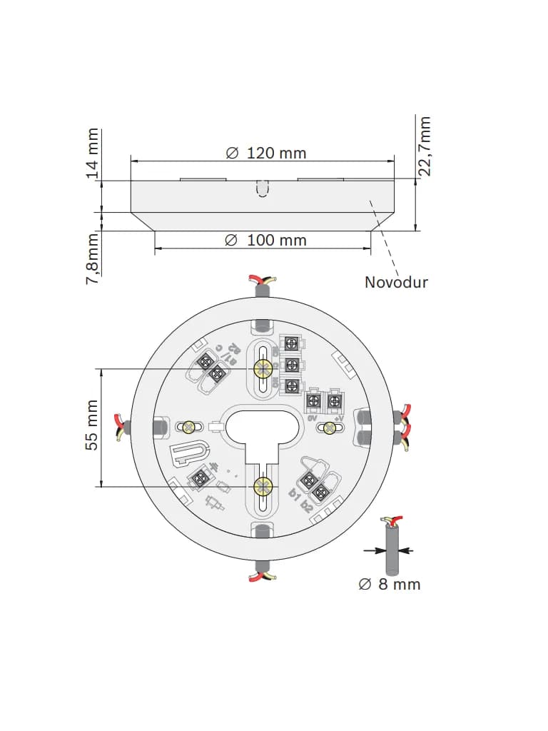 BOSCH F_MSR320 BASE DE DETECTOR CONVENCIONAL CON RELE 4
