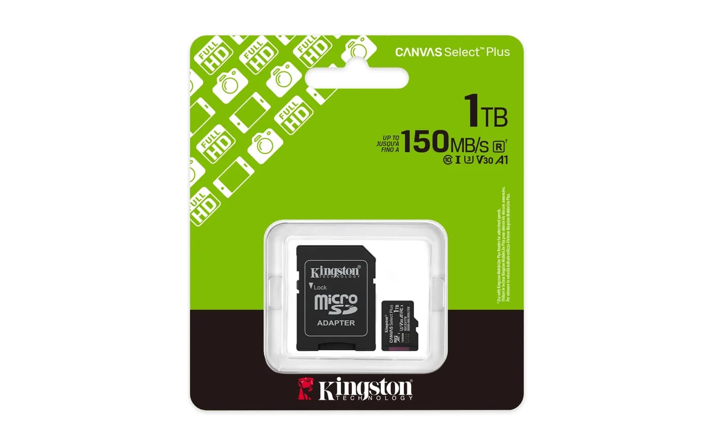 Kingston Technology Canvas Select Plus Gen3 1 TB MicroSDXC UHS-I Clase 5